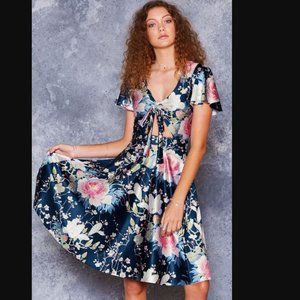 Blackmilk KOSON FLOWERS RIO MIDI DRESS